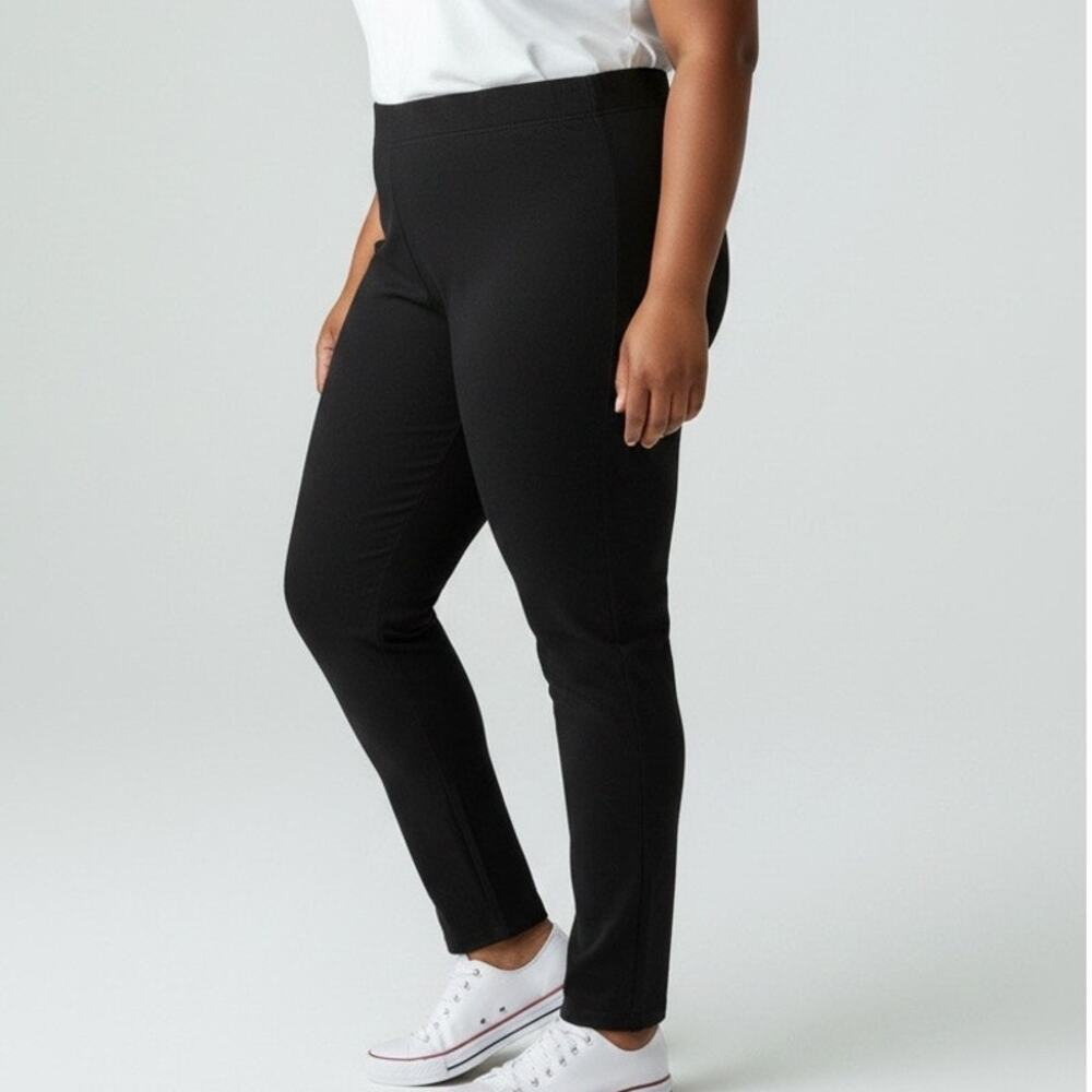 Anne Klein Women’s XL Black Leggings Stretch Elastic Waist Slimming